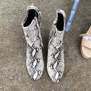 Madden girl snakeskin booties